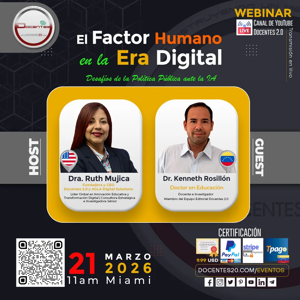 Flyer del webinar Webinar sobre el factor humano en la era digital
