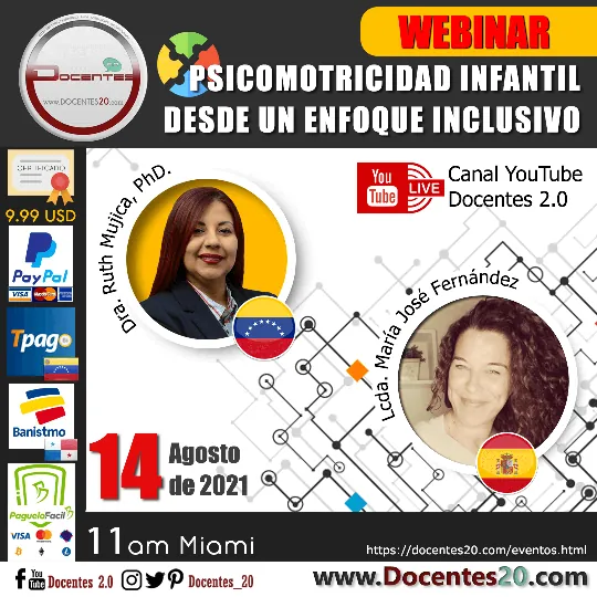 Flyer del webinar Psicomotricidad infantil desde un enfoque inclusivo