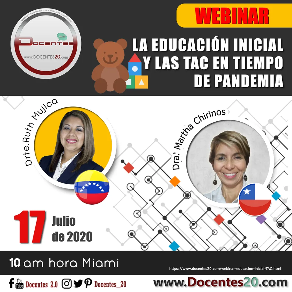 Flyer del webinar La educación inicial y las TAC en tiempo de pandemia