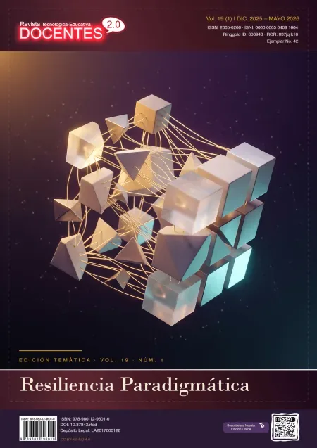 Portada del número vigente de la Revista Tecnológica-Educativa Docentes 2.0, Vol. 19 Núm. 1