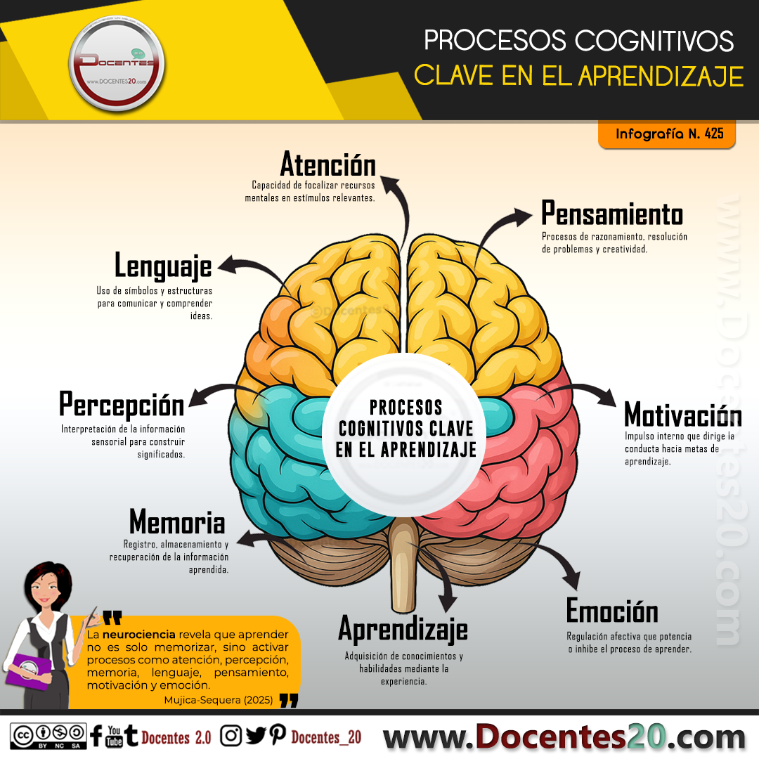 INFOGRAFÍA: PROCESO COGNITIVOS CLAVE EN EL APRENDIZAJE