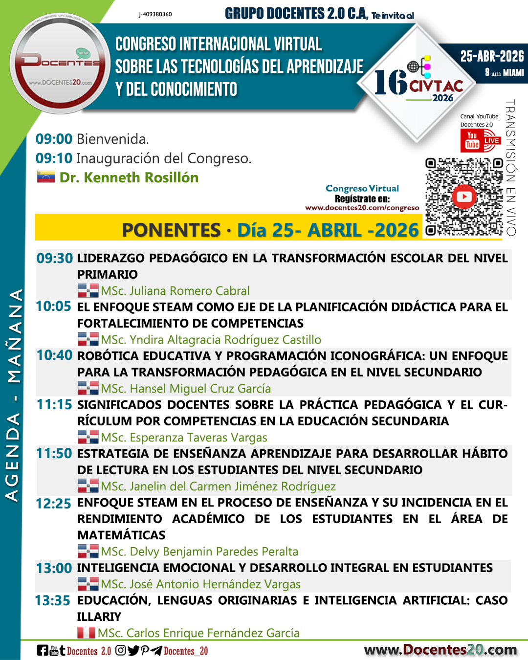 Agenda XVI CIVTAC 2026